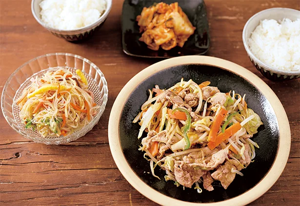 はるさめサラダ買ったら、肉と野菜を炒めるだけ!
