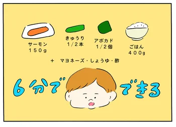 6分で完成でめちゃウマい。はるか遠くの地に思いを馳せる「カリフォルニアすし丼」