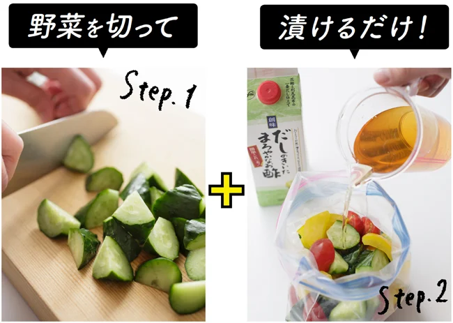 野菜を切って、漬けるだけ!