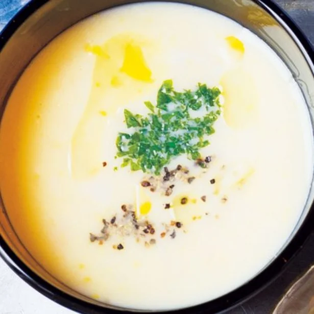 「冷たい豆乳コーンスープ」