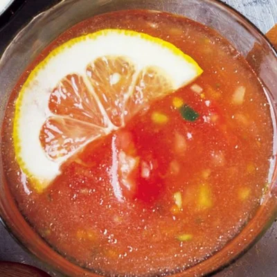「冷たいトマトスープ」