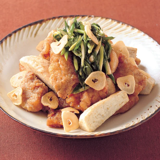 「豚肉と里いものスタミナから揚げ」