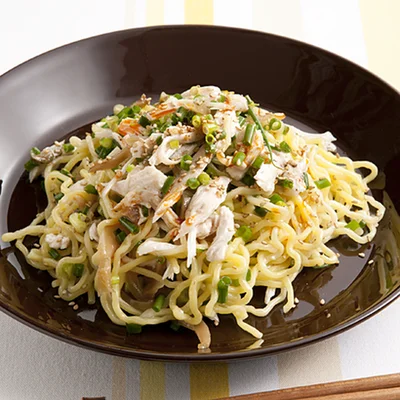 「蒸しどりのザーサイあえ麺」