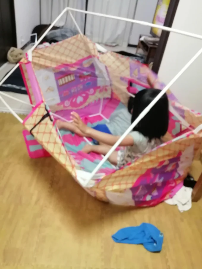 【画像を見る】落ち着く居場所を作ってあげたいと思い簡易テントを購入したら、3分で破壊…!