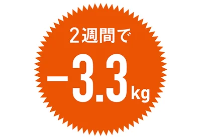 2週間で−3.3kg！