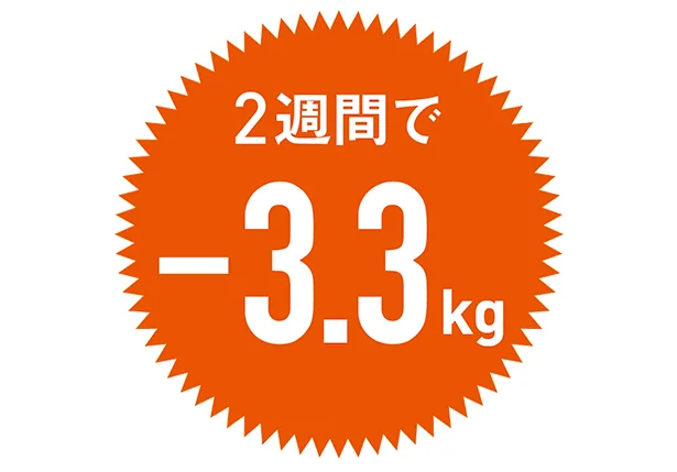 2週間で−3.3kg！