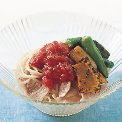 【画像を見る】トマトの酸味が食欲をそそる「トマトそうめん」