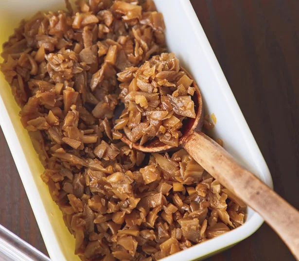 まいたけのコクとにんにくのパンチが絶妙！麺によく合う「まいたけのガーリックしょうゆ風味」