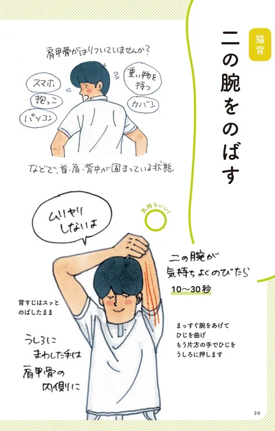 p.30-31の「二の腕をのばす」体操