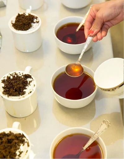 ダージリン、アッサムなどさまざまな茶葉でテイスティングを。