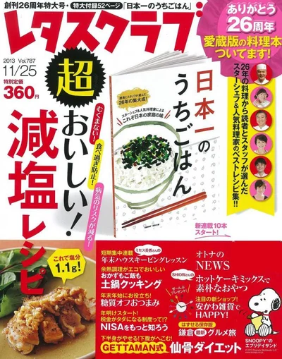 効果的な飲み方や、入手しやすい市販の水素水など、さらに詳しい情報はレタスクラブ2013/11/9売り号に掲載されています