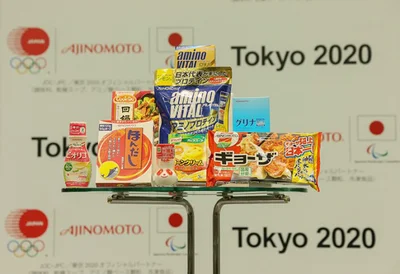 味の素KKの代表製品。これらを日本代表選手団に提供、支援する