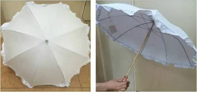 【写真を見る】綿や麻など天然素材を使用した日傘。見た目も従来のものに比べ涼しく感じることができる