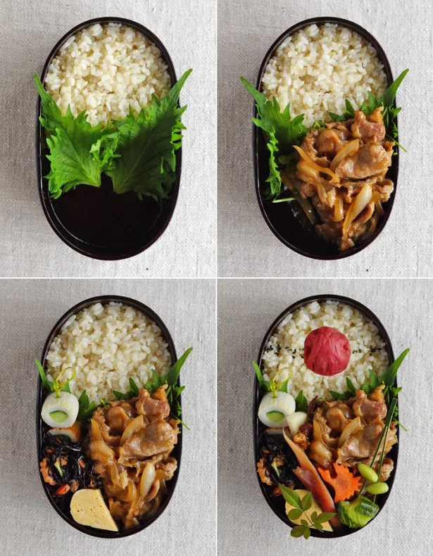 まずここから！基本のお弁当の詰め方～豚のしょうが焼き弁当