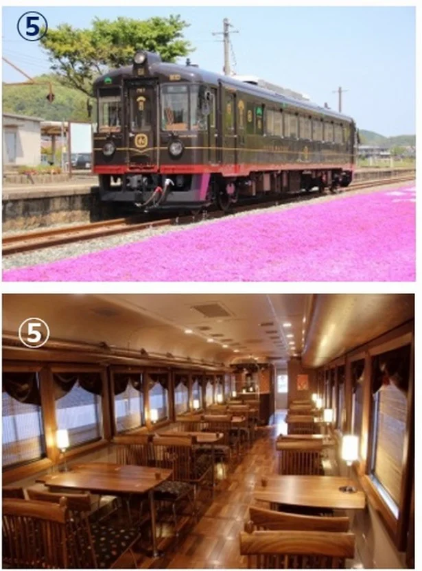 5位の丹後くろまつ号（京都丹後鉄道）では、沿線地域の食と魅力を体感できる
