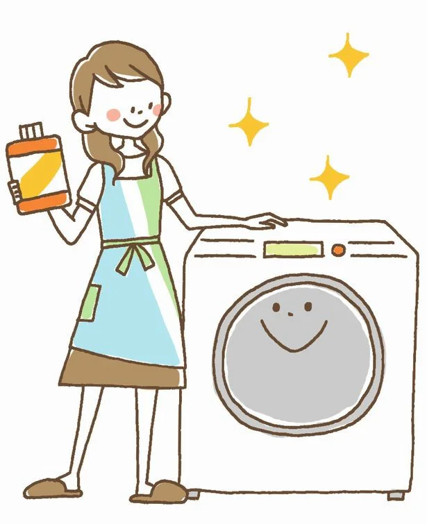 洗濯槽が汚れていると衣類の悪臭発生の原因に。月に1度はクリーナーで掃除を！