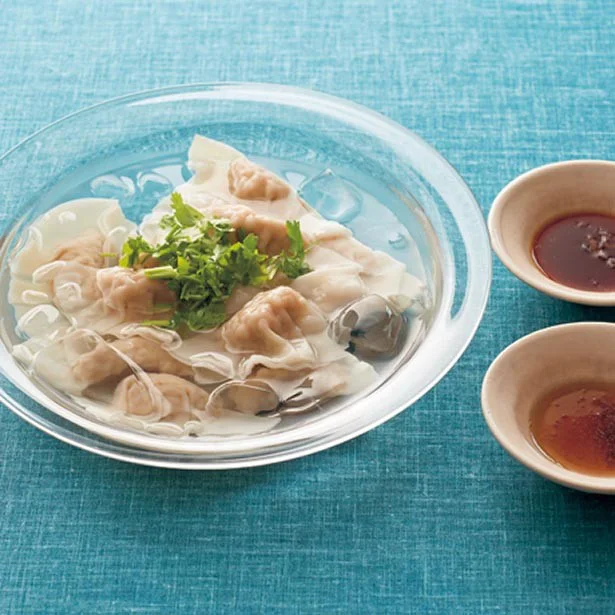 冷やしてつるん！「えびとれんこんの冷やし餃子」