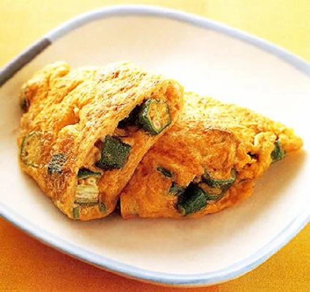 10分でちゃんとおいしい「オクラのオムレツ風」