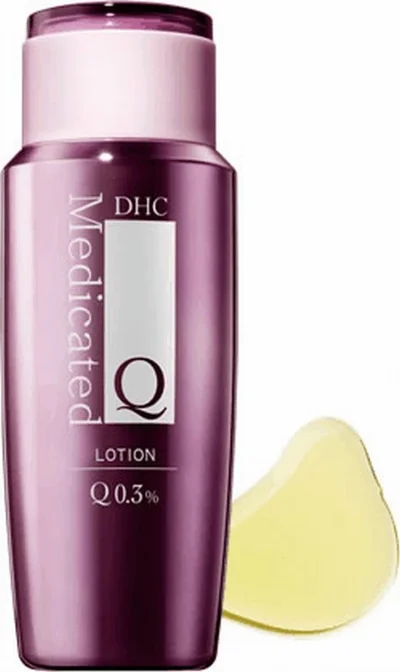 浸透力の高い化粧水を使うとヌルヌルしない。DHC薬用Qローション（医薬部外品）160ml ￥3,334/DHC 