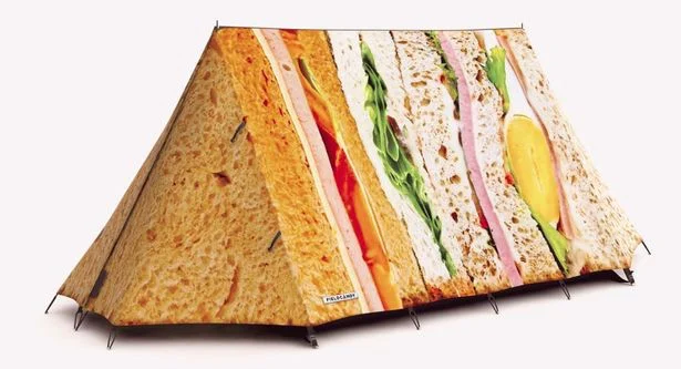 イギリス発のアートなテント。FIELDCANDYの「テント」サンドイッチ柄