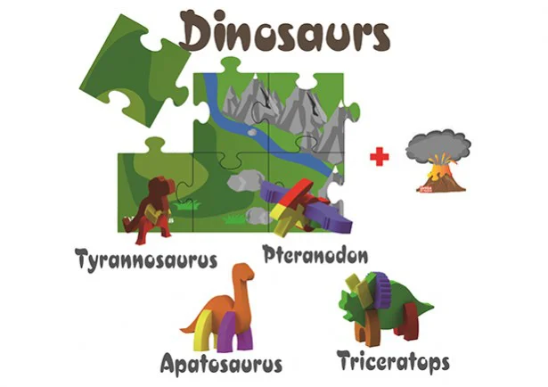 「アップサイズ3Dパズル コレクティブル・アニマルズ」シリーズ、「Dinosaurs」