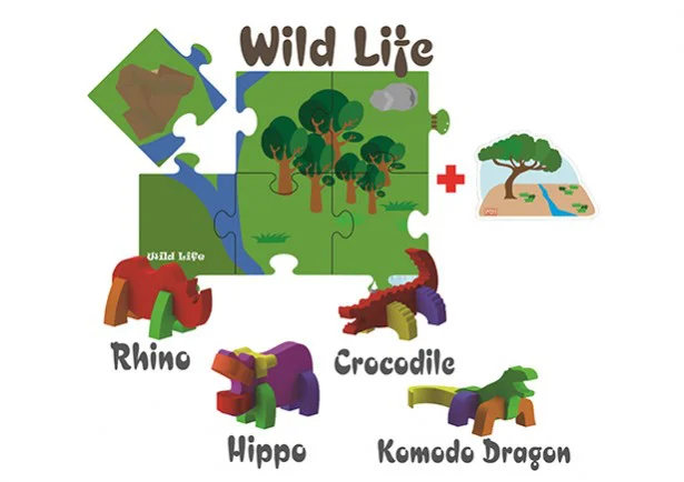 「アップサイズ3Dパズル コレクティブル・アニマルズ」シリーズ、「Wild Life」