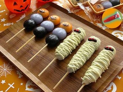 こんな和菓子初めて!?不気味可愛い「ハロウィン団子」