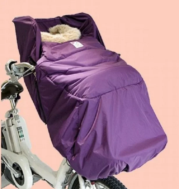 親子でヌックヌク。毎年即完の「子ども乗せ自転車用 防寒グッズ」が今年も出てる