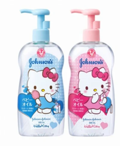 ハローキティ のデザインボトルも発売中（数量限定）。ブルーが無香料、ピンクが微香料