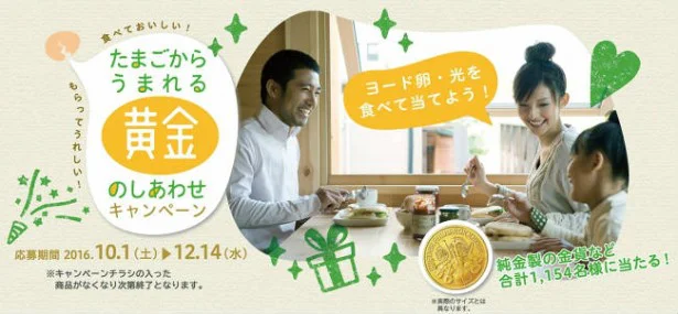 ヨード卵・光発売40周年キャンペーンで金貨を当てよう（画像2/2
