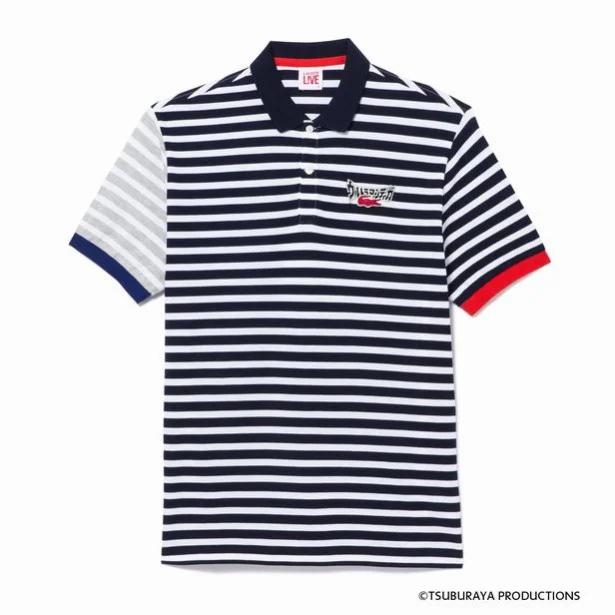 LACOSTE e-shop限定発売の、『ウルトラマンティガ』バージョンポロシャツ。14000円(税抜）。