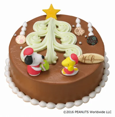 「‘スヌーピー’ メリーツリークリスマス」のフレーバーは、内側から「チョコレート＆アーモンド＆チョコフレーク」「 チョップドチョコレート/バニラ」となっている