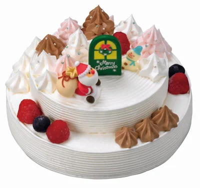 ストロベリーチーズケーキ、チョコレートチップ 、キャラメルリボン、ベリーベリーストロベリーなどのフレーバーが味わえる「わくわくホワイトクリスマス」