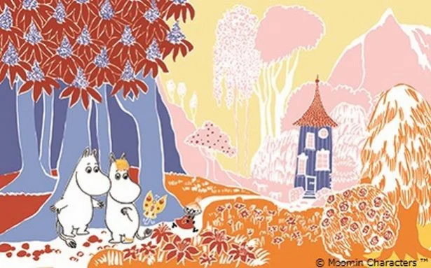幻想的な雰囲気の、「Moominfamily's Songbook」彩色原稿