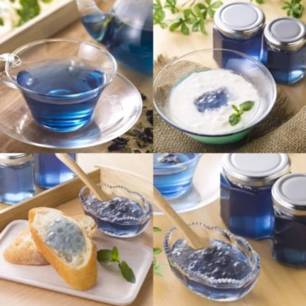 ハーブでこんな美しい色が出るなんて！　天然青色のジャムと紅茶
