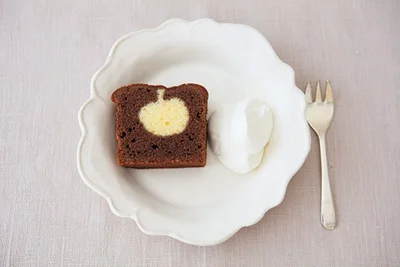 【手作りケーキ】切ると歓声「りんご模様のココアケーキ」クリスマスにいかが？