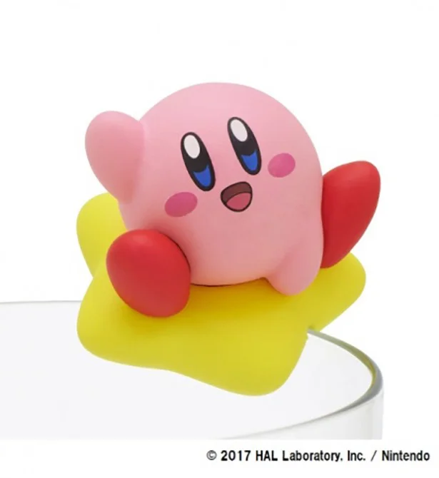 なにこれかわいい！ ｢星のカービィ｣がコップのふちに付けるミニフィギュアに