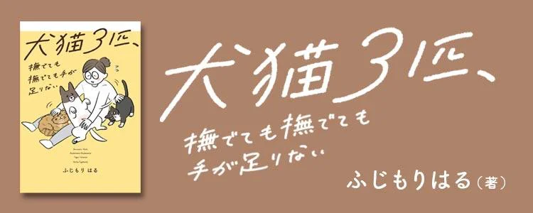 犬猫３匹、撫でても撫でても手が足りない