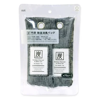 竹炭 除湿消臭バッグ 75g x 2