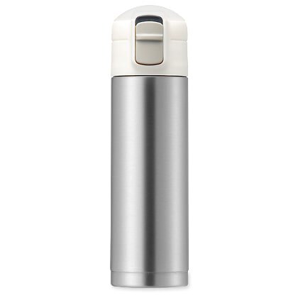 コップ1杯持ち歩きストロー付プチボトル 180ml シルバー