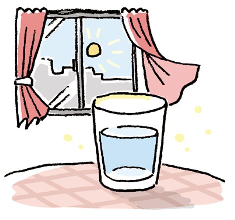 起きたらまずコップ1杯の水分を飲む