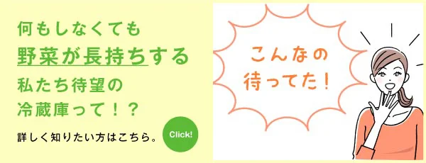 何もしなくても野菜が長持ちする私たち待望の冷蔵庫って!?