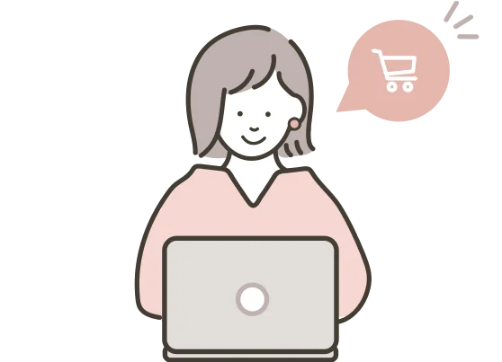パソコンを操作する女性のイラスト