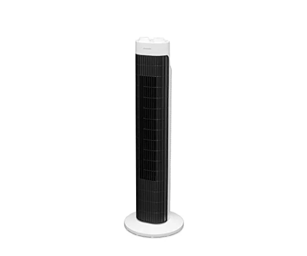 【節電対策】 アイリスオーヤマ 扇風機 タワーファン スリム 左右自動首振り パワフル送風 風量3段階 タイマー付き メカ式 ホワイト TWF-M73