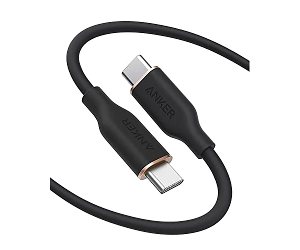 Anker PowerLine III Flow USB-C & USB-C ケーブル Anker絡まないケーブル 240W 結束バンド付き USB PD対応 …