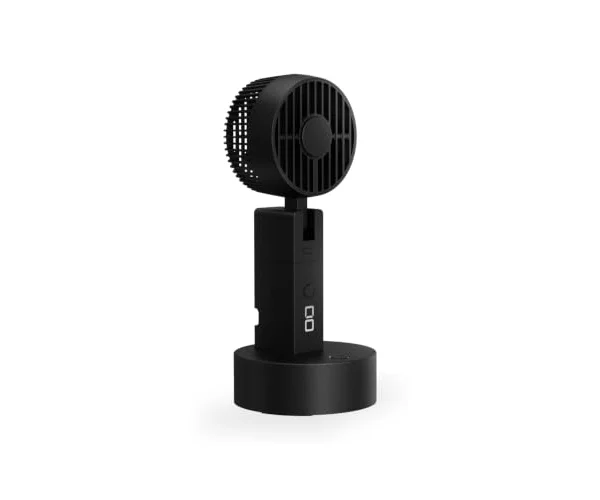 CIO ハンディファン 冷却プレート 首かけ 卓上 3WAY 携帯扇風機 充電しながら使える 静音 Type-C CIO Handy Fan (ブラック)