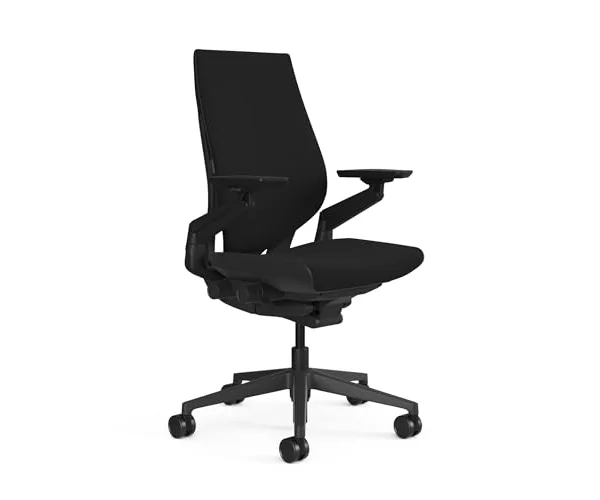 スチールケース(Steelcase) Gesture ジェスチャー オフィス/ゲーミングチェア Licorice 5S26 Black アームの自由度が高い 8…