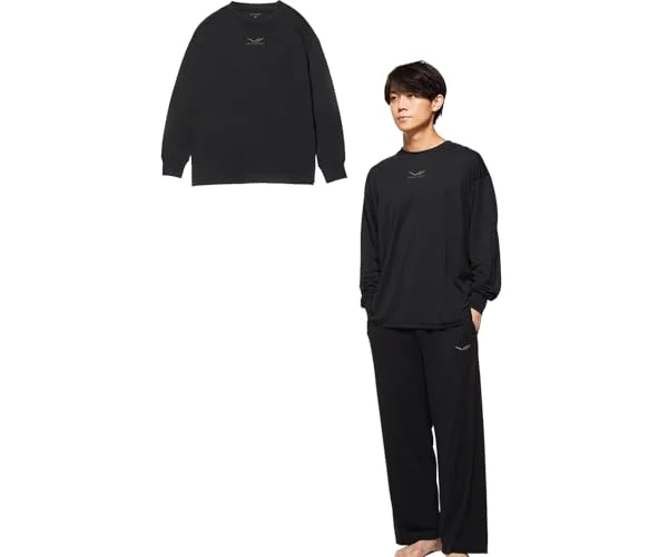 [SIXPAD] 公式ストア限定 シックスパッド リカバリーウェア スリープ Recovery Wear Sleep (トップス, ロング（ブラック）, LL)