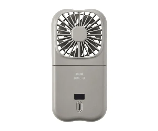 BRUNO ブルーノ 携帯扇風機 ハンディファン 小型 5WAY フォールディングファン Type-C充電 モバイルバッテリー 風量 4段階 ストラップ付 チャ…