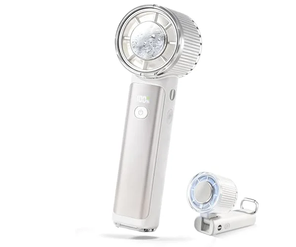 CICIBELLA ハンディファン 【2026革新モデル・-26℃瞬間冷却】 折りたたみ 強力 ハンディ ファン 冷却プレート 90°角度調整 静音 手持ち扇風機